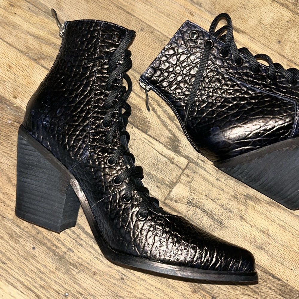 Free People Solestruck/yes we are the sh!t open lace booties 10 - Picture 9 of 10